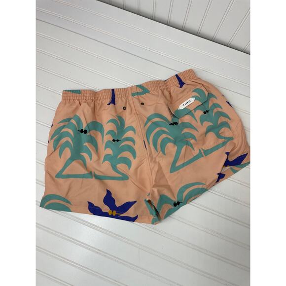 Timo Trunks Long Prep Seminyak Mint Pink & Blue Surf Paddle Beach Size 34 - Picture 3 of 7